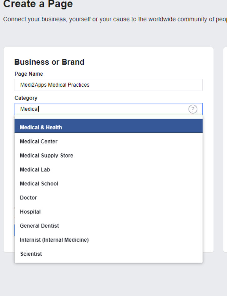 Create Group - Enter Business Details